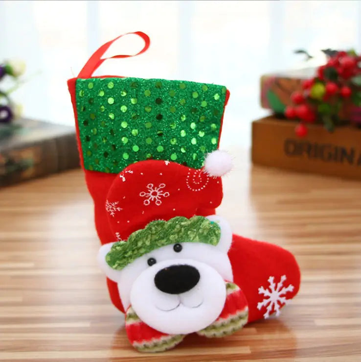 Cartoon Cat and Dog Christmas Tree Candy Bag